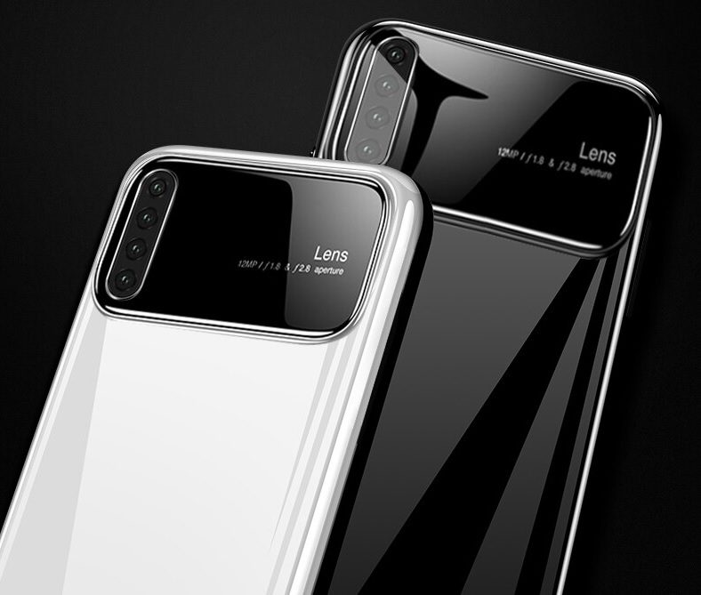 Калъф със стъкло /черен/ за Huawei P30 