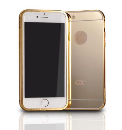 Алуминиев BUMPER с твърд гръб /2 части/ за Samsung G935 GALAXY S7 Златен 