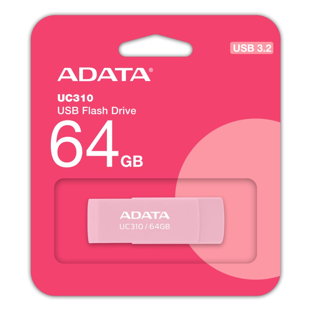 Флаш памет 64GB UC310 ADATA PINK