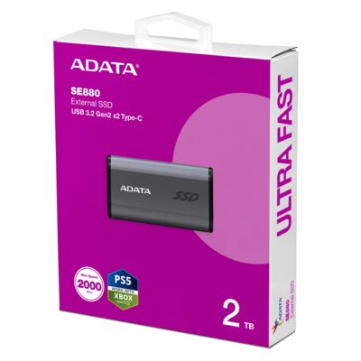 Преносима SSD памет ADATA EXT SSD SE880 2T GRAY