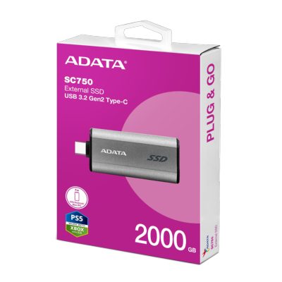 Преносима SSD памет ADATA EXT SSD SC750 2TB USB-C