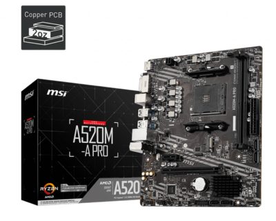 Дънна платка MSI A520M-A PRO /AM4
