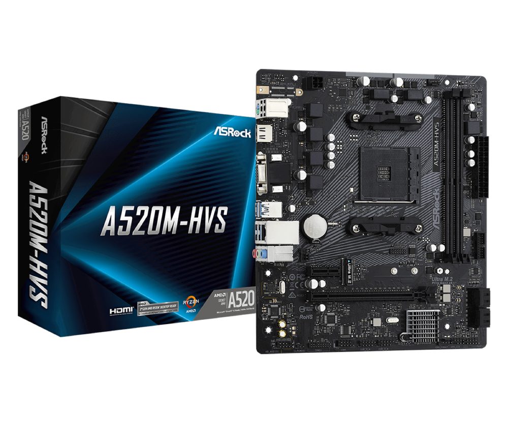 Дънна платка ASROCK A520M-HVS /AM4