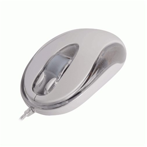 Мишка A4 BW-9 OPT/U-SHAP/WHEEL/SILVR