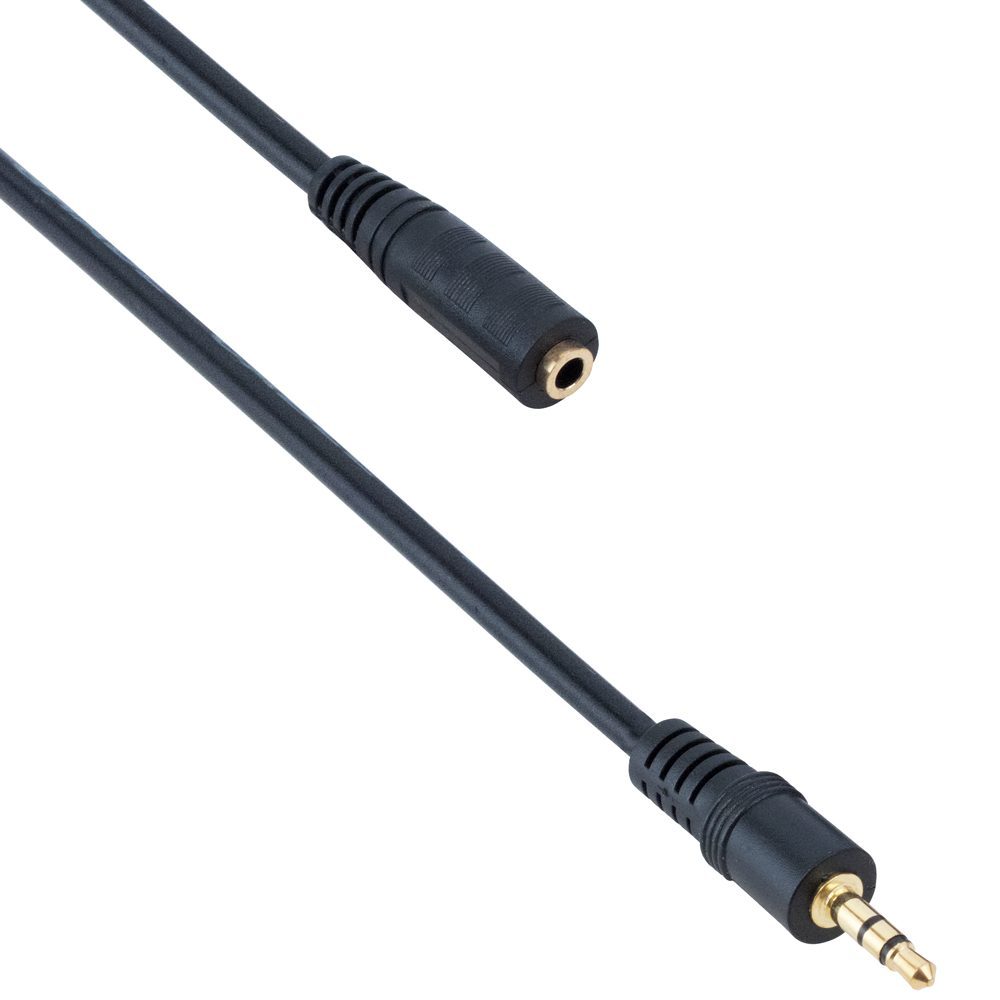Аудио кабел DeTech AUX M - AUX F, 3.5мм, 3.0м