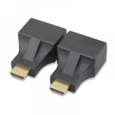 HDMI удължител, No brand, През LAN CAT-5e/6, Черен