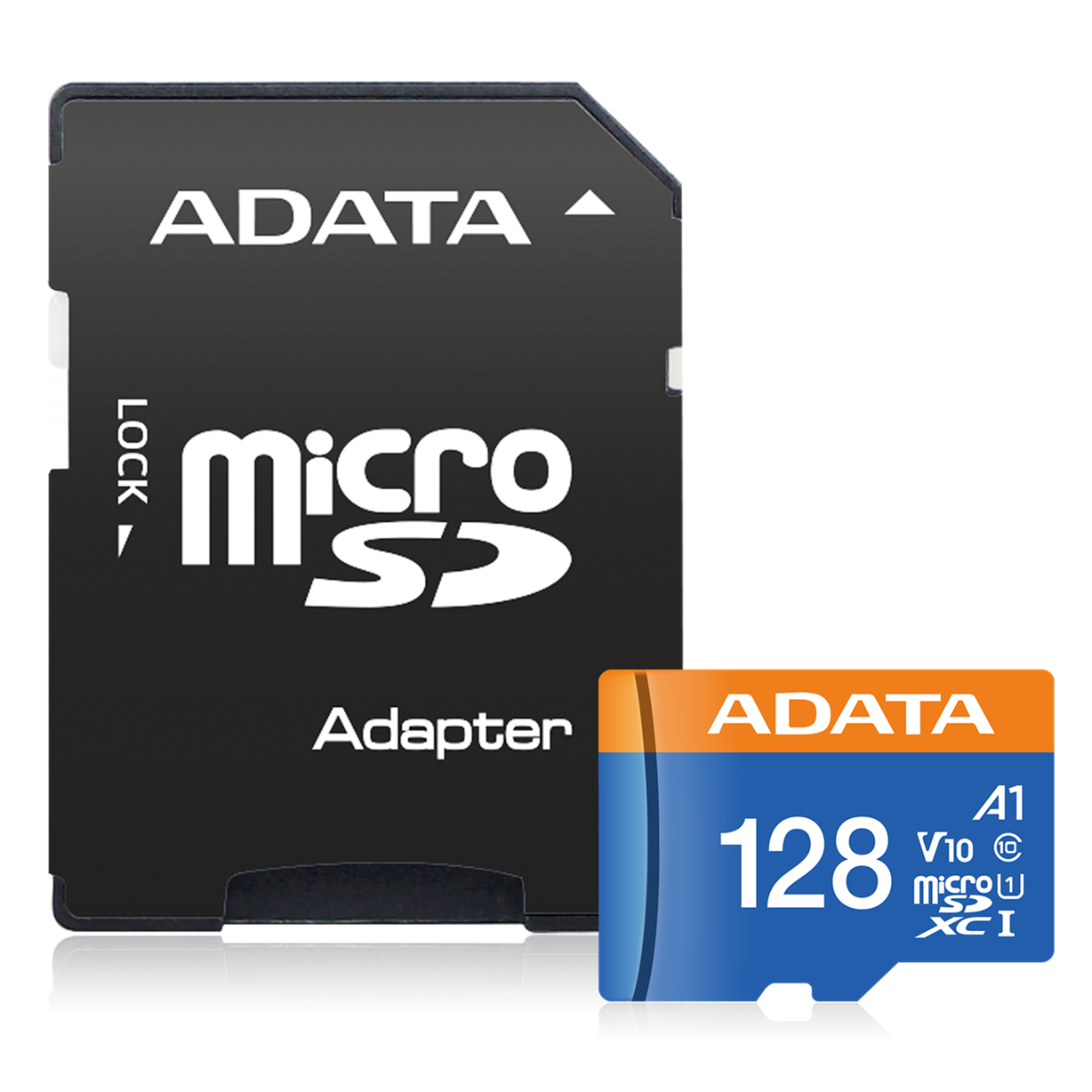 Карта памет ADATA 128GB SDXCM+A UHS-I CL10A1 с адаптер 