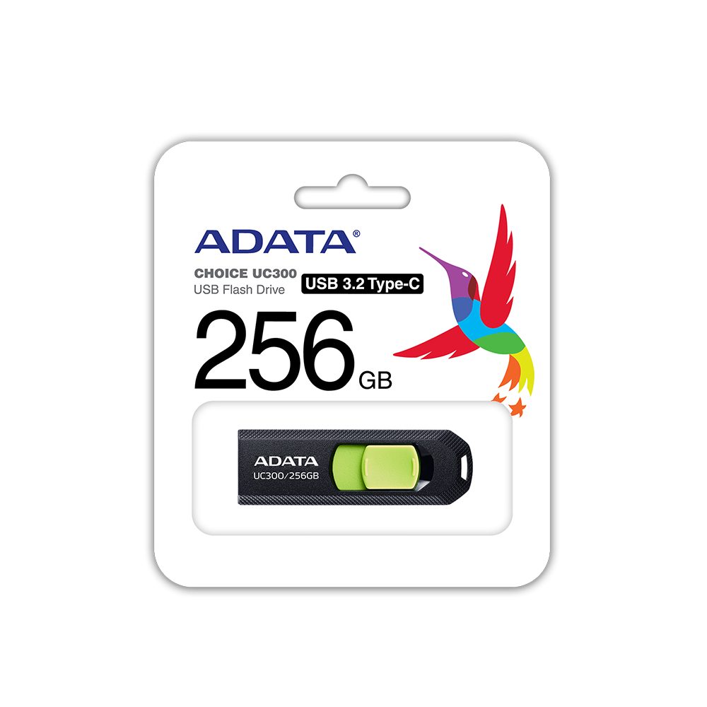Флаш памет ADATA 256GB TYPE-C UC300 BK/GN