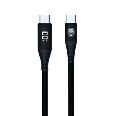 Кабел SAMMATO PD TYPE C to TYPE C 100W LCD 2м. корда черен
