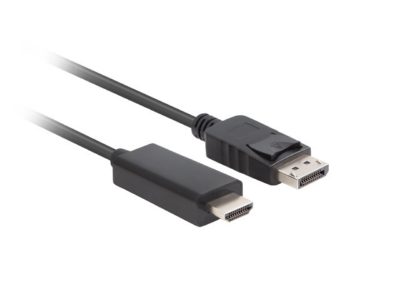 Видео кабел Lanberg display port (M) V1.1 -> HDMI (M) cable 3m, black