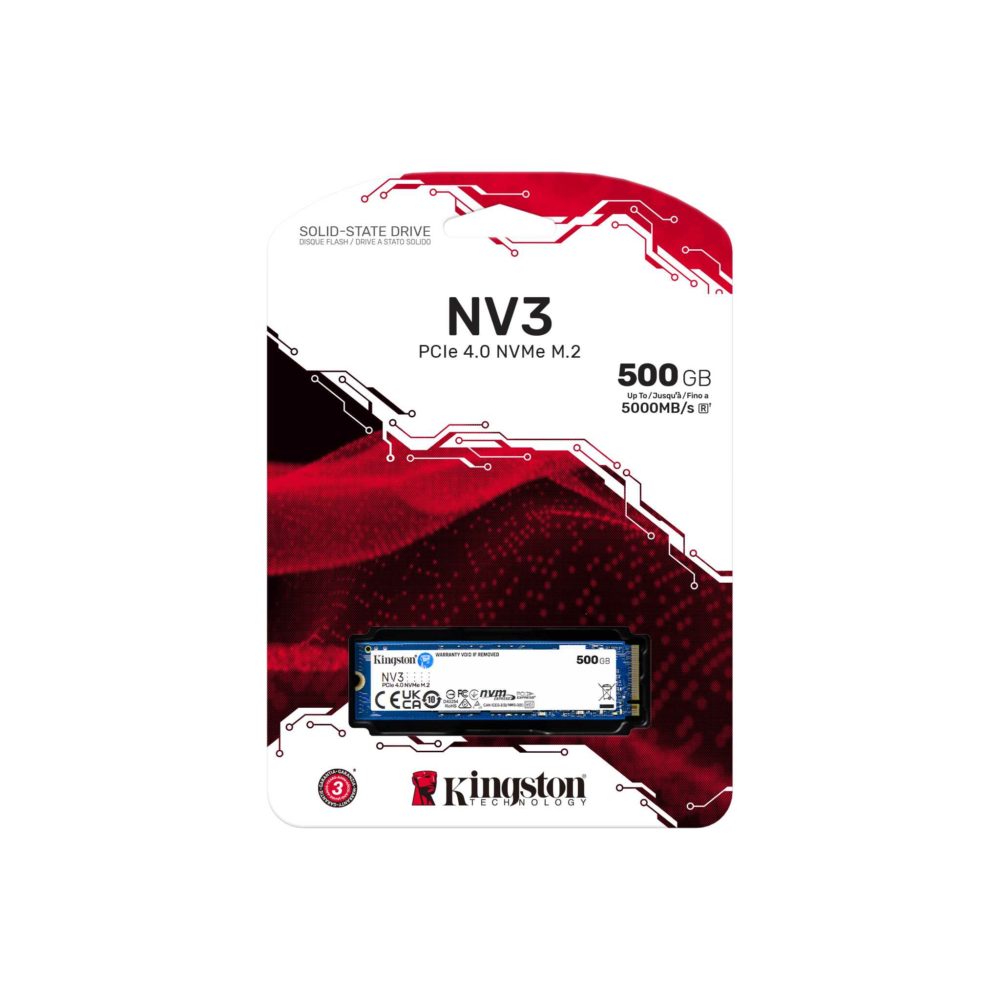 Памет SSD KINGSTON SNV3S/500G M2 PCIE