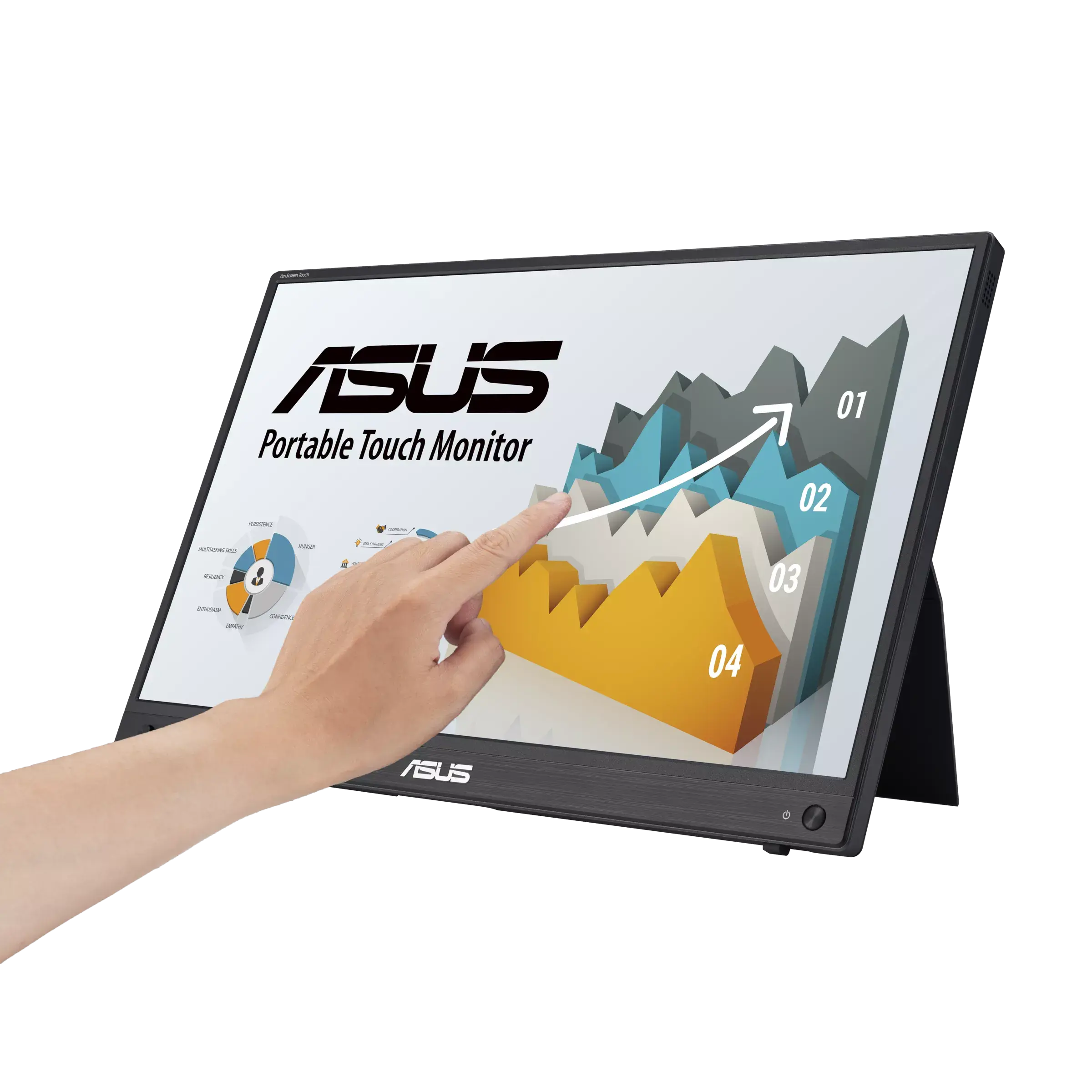 Портативен тъч Монитор ASUS ZenScreen Touch MB16AMTR, 16" IPS FHD (1920x1080)