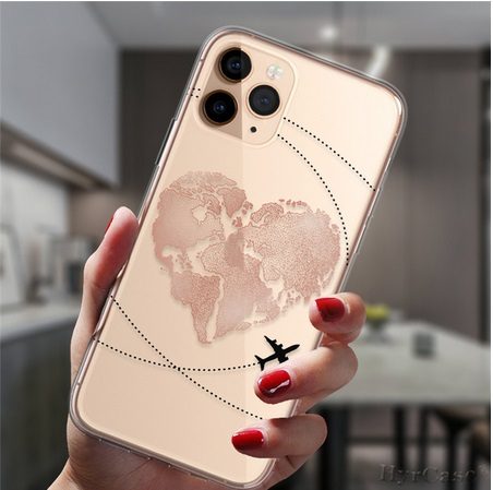 Силиконов калъф прозрачен World Map за Iphone 11 Pro + 