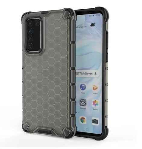 Твърд калъф /пчелна пита/ черен за Huawei Honor 20 / 20S