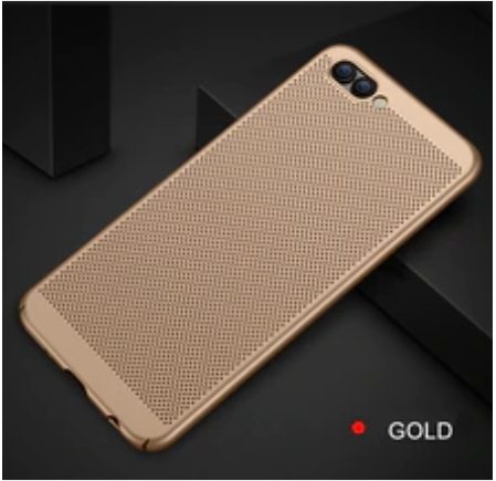 Твърд калъф на дупки /златен/ за Huawei Honor 7X