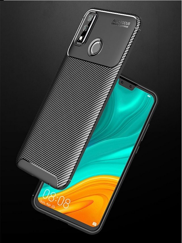 Силиконов калъф /черен/ Carbon Fiber за Huawei Y8s 