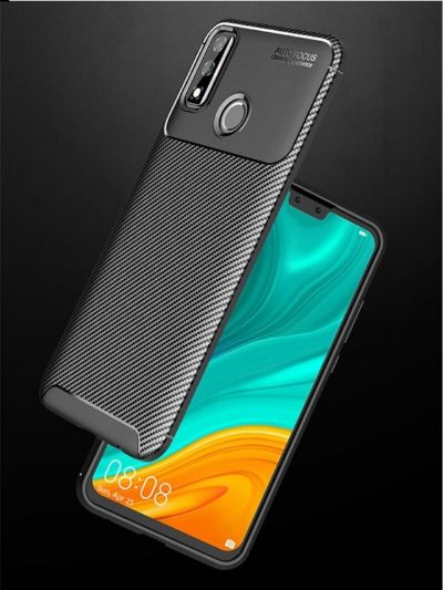 Силиконов калъф /черен/ Carbon Fiber за Huawei Y8s 