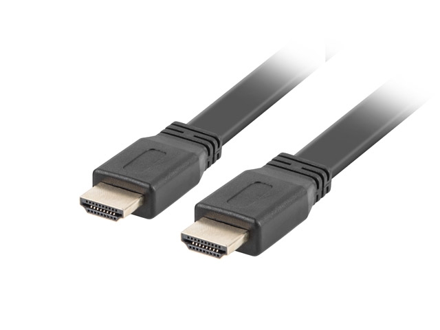 Кабел - Lanberg HDMI M/M V2.0 cable 3m , 4K flat , black