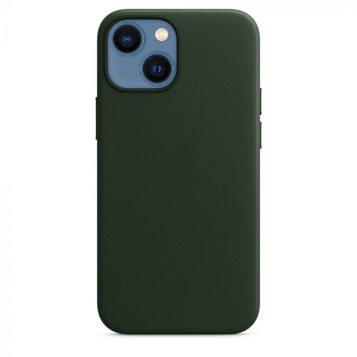 Оригинален калъф за Iphone 13 mini, кожа, Magsafe, Sequoia Green