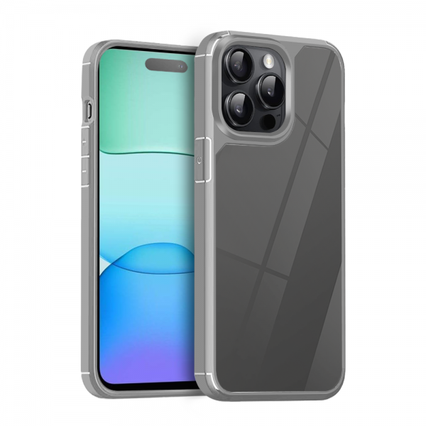 Силиконов калъф Shock Прозрачен /Сива рамка/ за Samsung S24 Ultra 