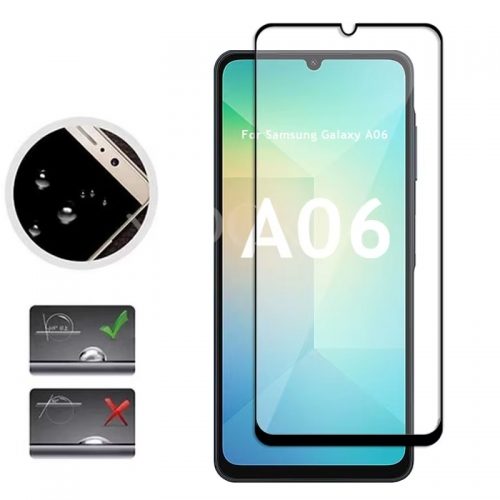 Стъклен протектор за SAMSUNG A06 черен