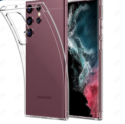 Супер тънък силиконов калъф /прозрачен/ за Samsung S22 Ultra